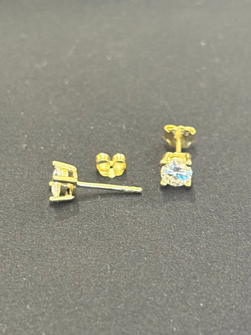 5mm gold stud earrings